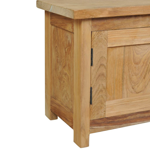 vidaXL TV-bänk i massiv teak 120x30x40 cm Brun