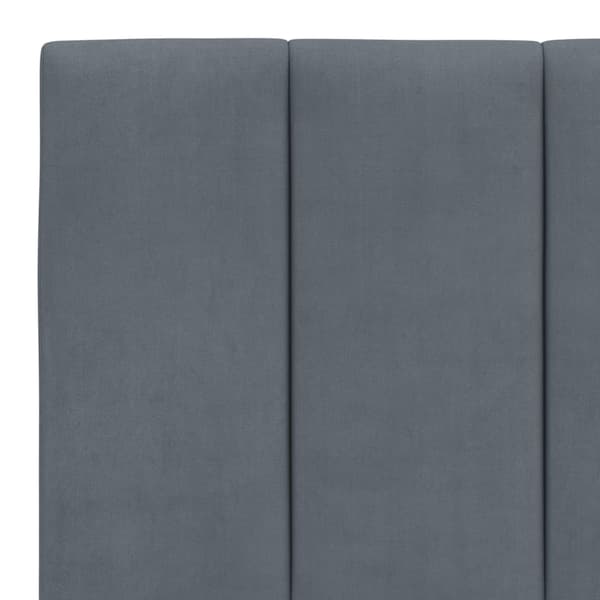 vidaXL Sängram utan madrass mörkgrå 200x200 cm sammet Grå