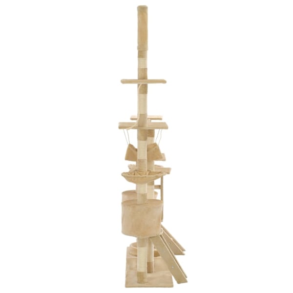 vidaXL Katt Klösträd med klöspelare i sisal 230-250 cm beige Beige