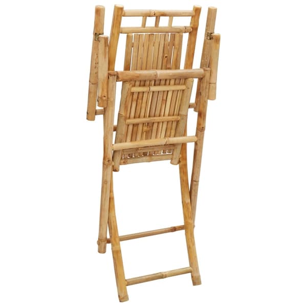 vidaXL Hopfällbara trädgårdsstolar 6 st 53x66x99 cm bambu Brun