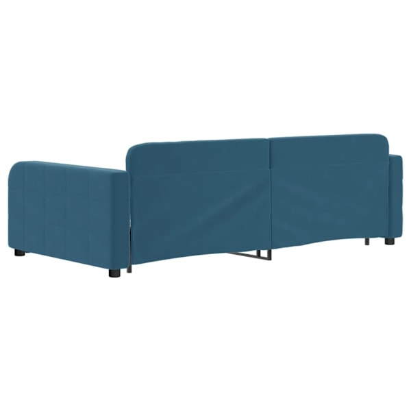 vidaXL Dagbädd utdragbar blå 100x200 cm sammet Blå