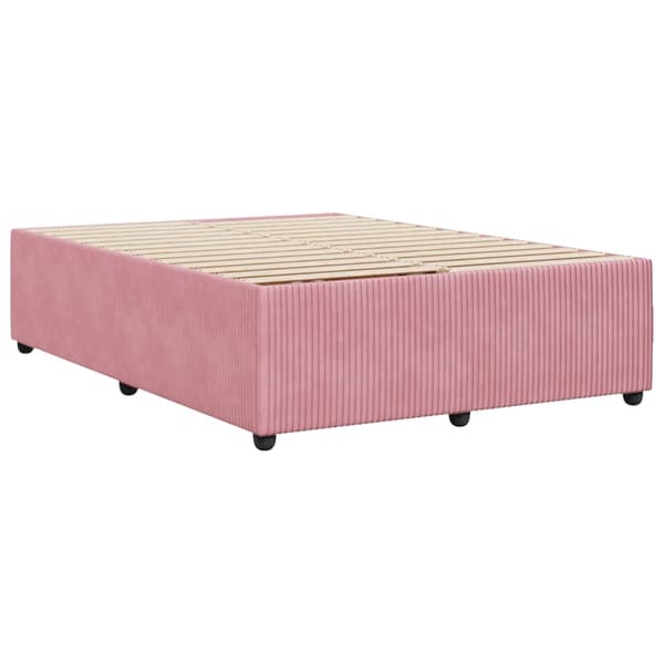 vidaXL Sängram rosa 160x200 cm sammet Rosa