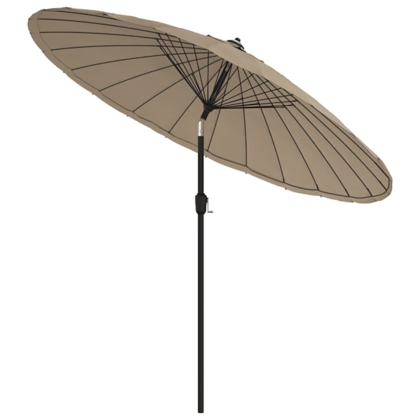 vidaXL Trädgårdsparasoll med aluminiumstång 270 cm taupe Taupe