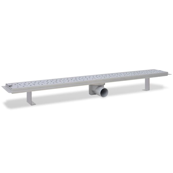 vidaXL Avlång golvbrunn Bubblor 930x140 mm rostfritt stål