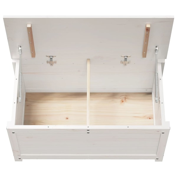 vidaXL Förvaringslåda vit 80x40x45,5 cm massiv furu Vit