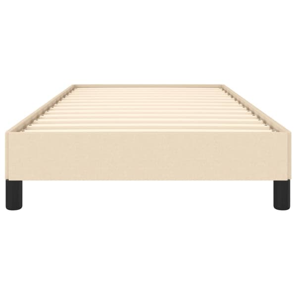 vidaXL Sängram gräddvit 90x190 cm tyg Kräm