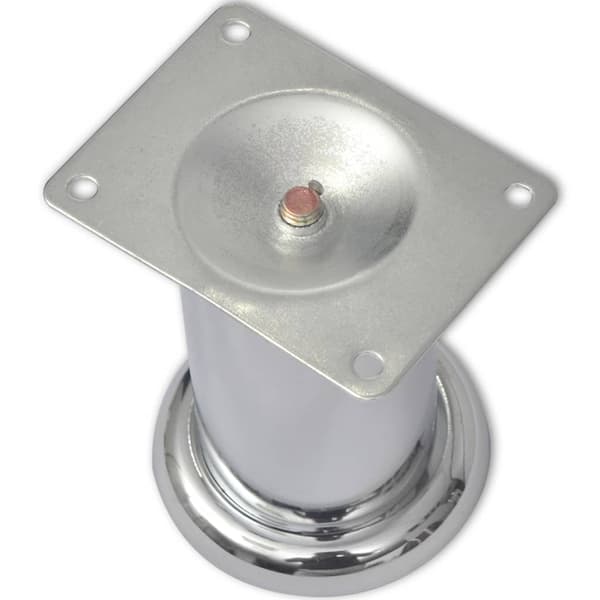 vidaXL Soffben 8 st rund krom 60 mm Silver