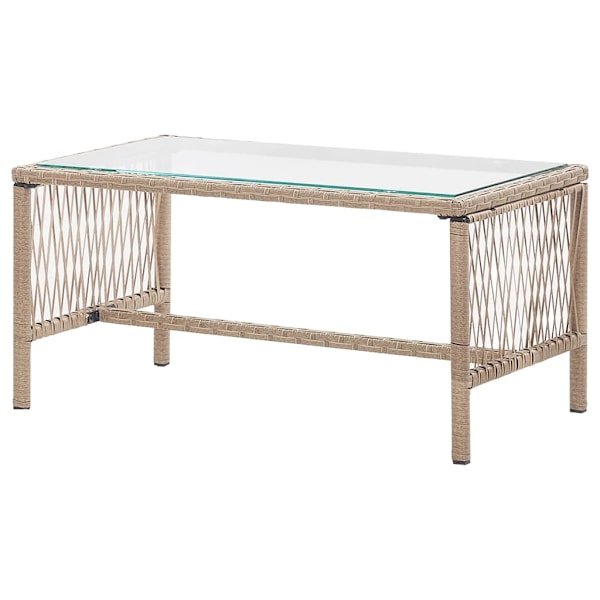 vidaXL Loungeset för trädgården med dynor 4 delar konstrotting beige Beige