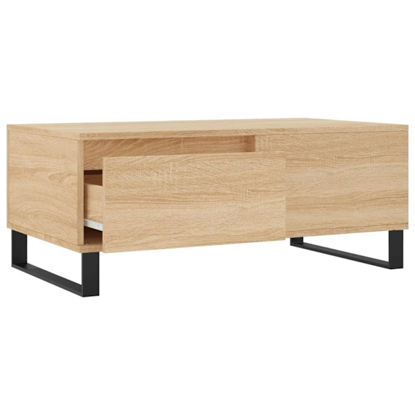 vidaXL Soffbord sonoma-ek 90x50x36,5 cm konstruerat trä Brun