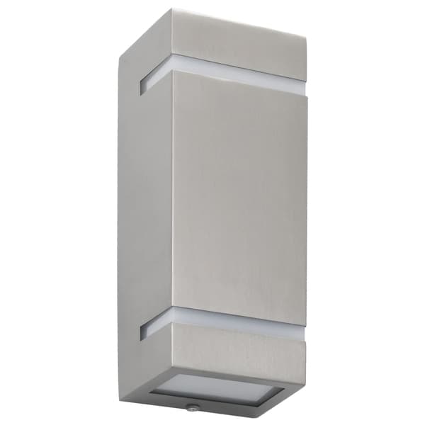 vidaXL Utomhusvägglampa 2 st 35 W silver rektangulär Silver