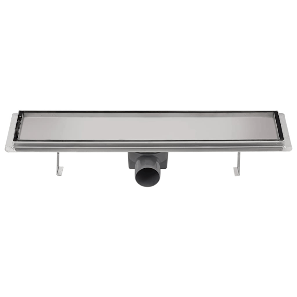 vidaXL Avlång golvbrunn 530x140 mm rostfritt stål