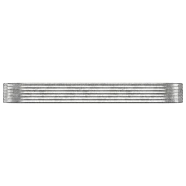 vidaXL Odlingslåda pulverlackerat stål 322x100x36 cm silver Silver