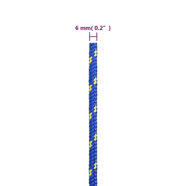 vidaXL Båtlina blå 6 mm 50 m polypropen Blå