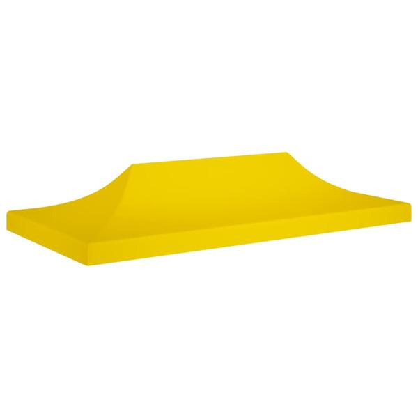 vidaXL Tak till partytält 6x3 m gul 270 g/m² Gul