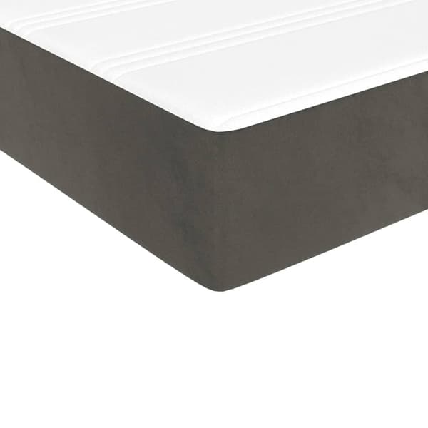 vidaXL Ramsäng med madrass mörkgrå 100x200 cm sammet Grå