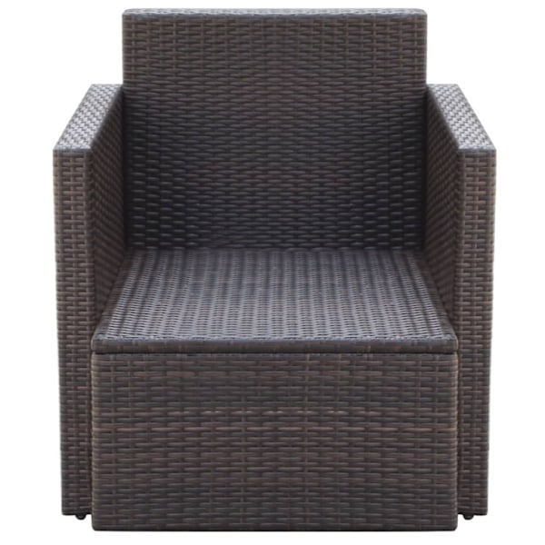 vidaXL Fåtölj konstrotting 65x65x73 cm brun Brun