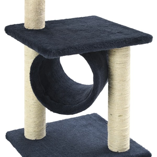 vidaXL Katt klösträd med klöspelare i sisal 65 cm mörkblå Blå