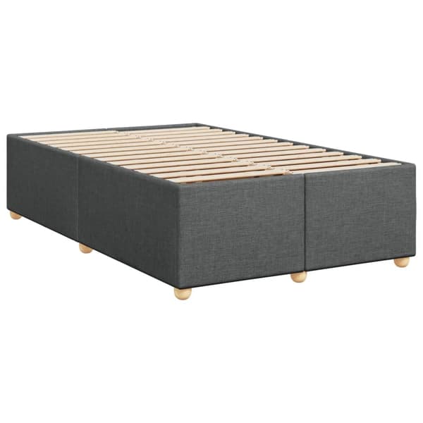 vidaXL Ramsäng med madrass mörkgrå 120x190 cm tyg Grå