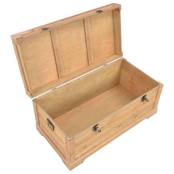 vidaXL Förvaringskista med dyna 80x40x40 cm MDF Brun