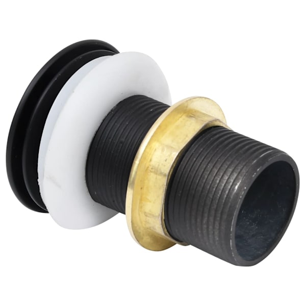 vidaXL Pop-up bottenventil utan bräddavlopp svart 6,4x6,4x9,1 cm Svart