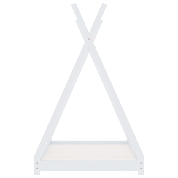 vidaXL Barnsäng vit massiv furu 70x140 cm Vit
