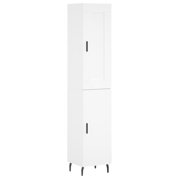 vidaXL Högskåp vit 34,5x34x180 cm konstruerat trä Vit