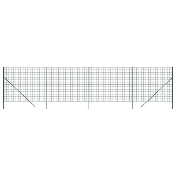 vidaXL Stängsel grön 2,2x10 m galvaniserat stål Grön