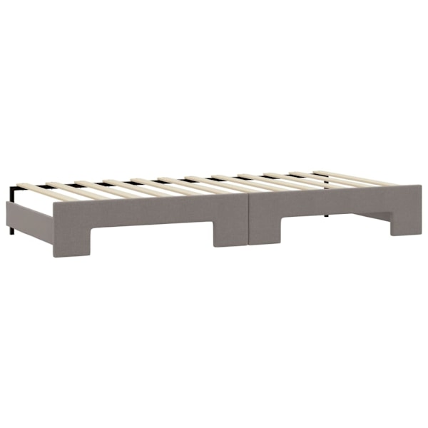 vidaXL Dagbädd utdragbar med lådor taupe 90x200 cm tyg Taupe