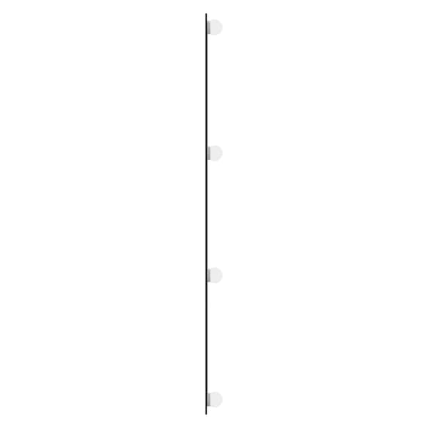 vidaXL Väggspegel med LED-belysning 40x100 cm glas rektangulär Silver
