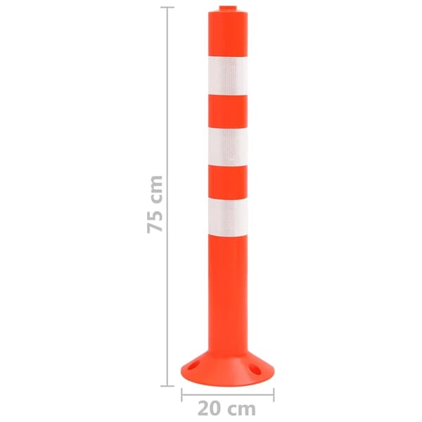 vidaXL Trafikpollare 10 st 75 cm PE