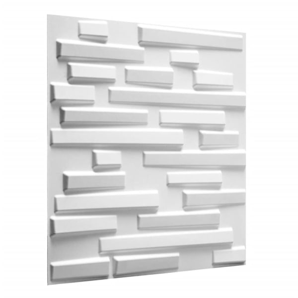 WallArt Väggpanel 3D Pebbles 12 st GA-WA13 Vit