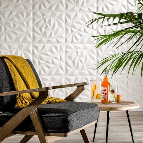 WallArt Väggpanel 3D 12 st GA-WA27 Vit