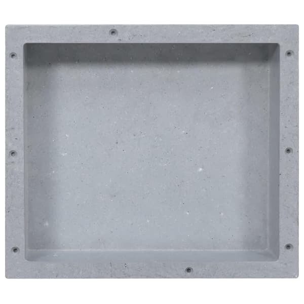 vidaXL Infälld duschhylla niche matt grå 41x36x10 cm Grå
