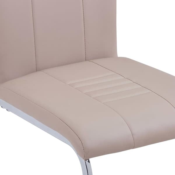 vidaXL Matgrupp 7 delar konstläder cappuccino Brun