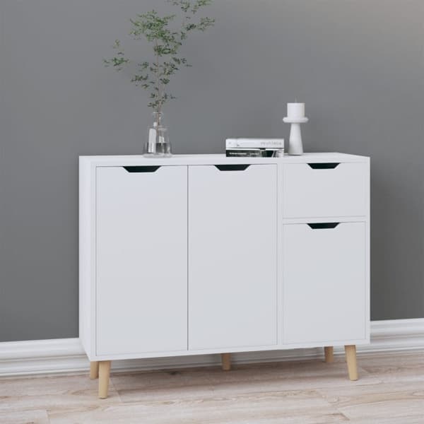 vidaXL Skänk vit 90x30x72 cm konstruerat trä Vit