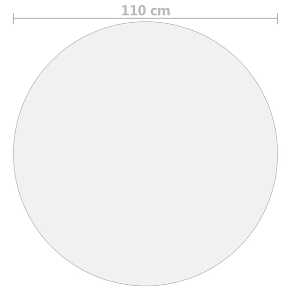 vidaXL Bordsskydd matt Ø 110 cm 2 mm PVC Transparent