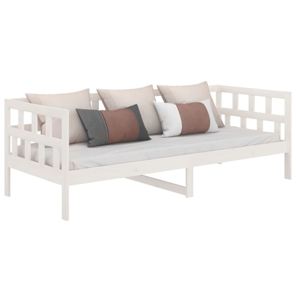 vidaXL Dagbädd vit massiv furu 90x190 cm Vit