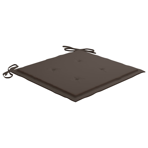 vidaXL Gungstol med taupe dyna massiv teak Taupe