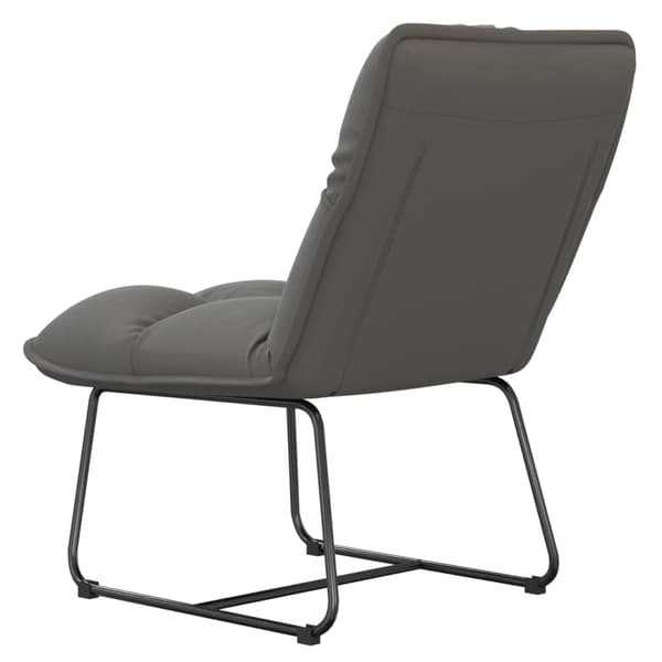 vidaXL Vilstol med metallram ljusgrå sammet grå