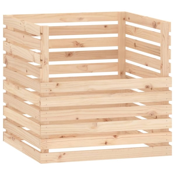 vidaXL Kompostlåda 80x80x78 cm massiv furu Brun