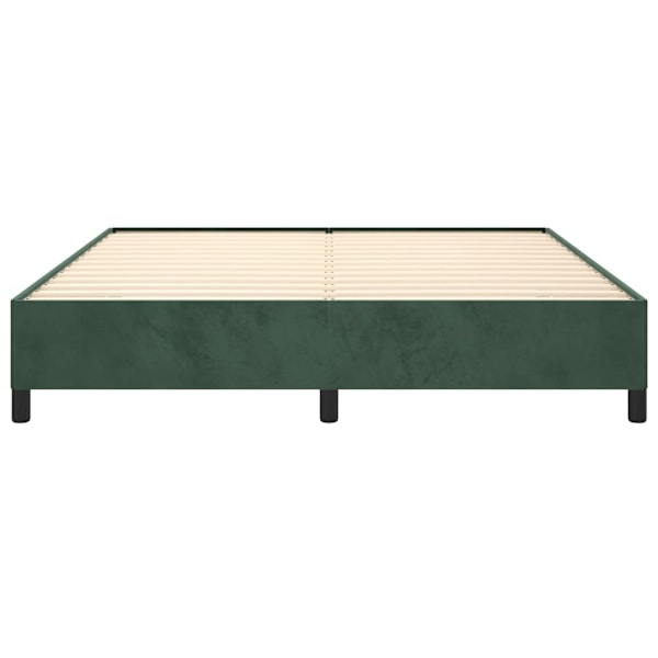 vidaXL Sängram utan madrass mörkgrön 160x200 cm sammet Grön