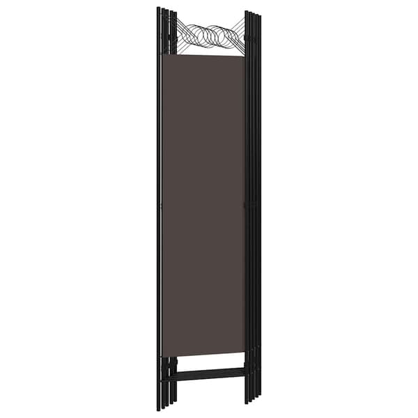 vidaXL Rumsavdelare 5 paneler brun 200x180 cm Brun