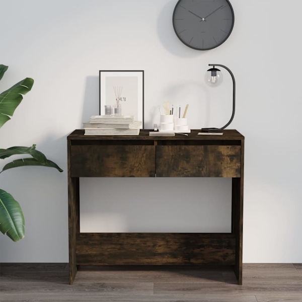 vidaXL Avlastningsbord rökfärgad ek 89x41x76,5 cm konstruerat trä Brun