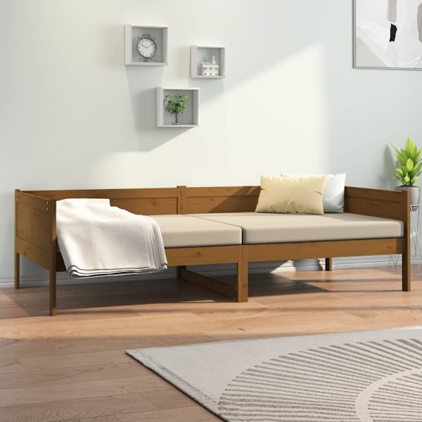 vidaXL Dagbädd honungsbrun 80x200 cm massiv furu Brun