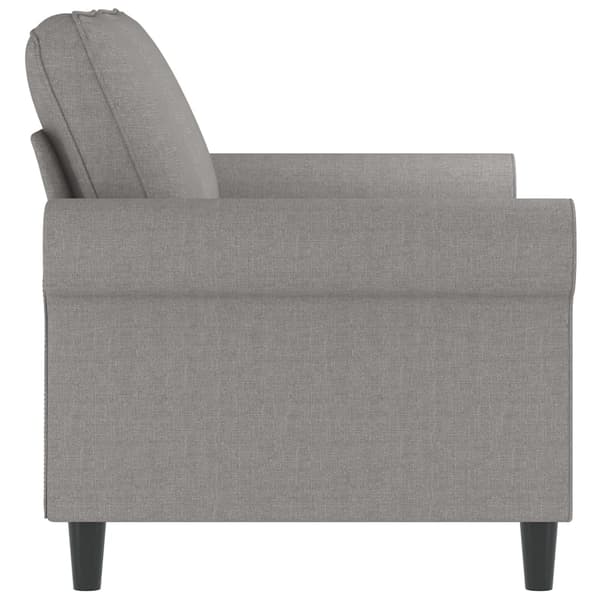 vidaXL 2-sitssoffa ljusgrå 120 cm tyg Grå