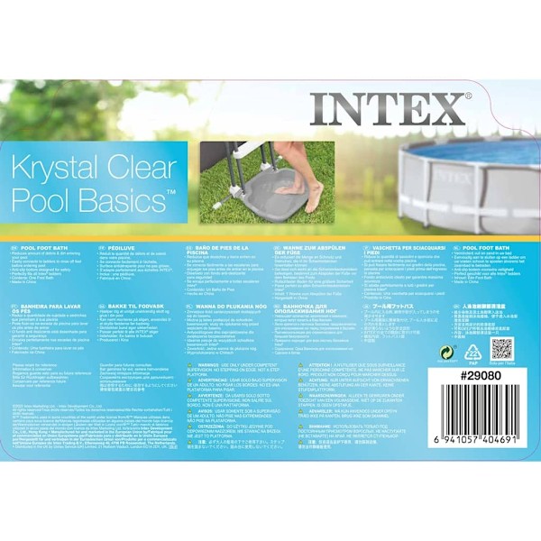 INTEX Fotbad till pool 11,5 L 56x46x9 cm blå Blå