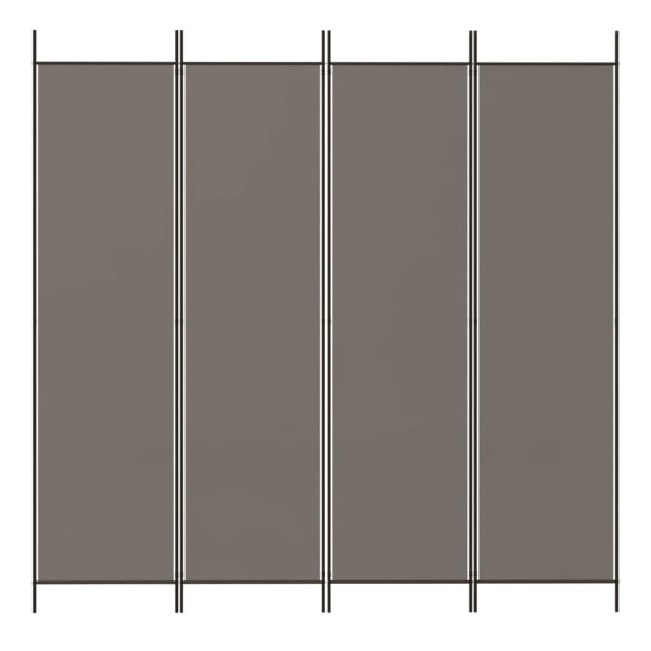 vidaXL Rumsavdelare 4 paneler antracit 200x200 cm tyg Antracit
