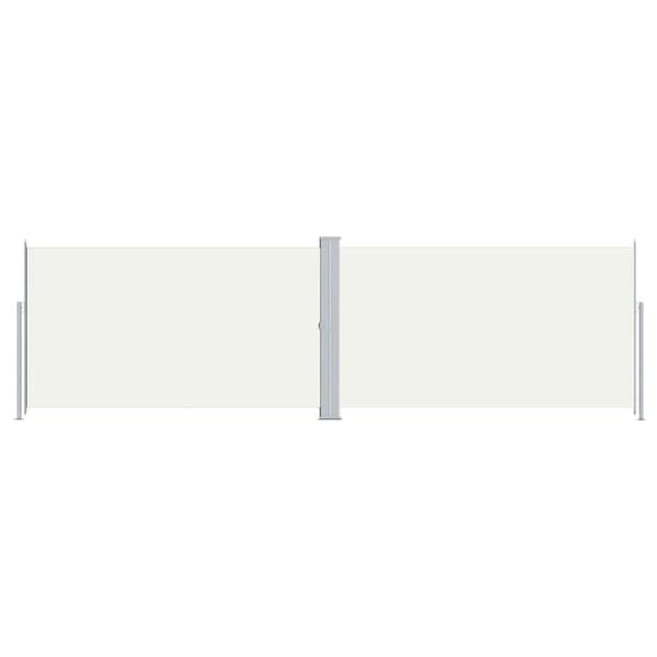 vidaXL Infällbar sidomarkis 180x600 cm gräddvit Creme