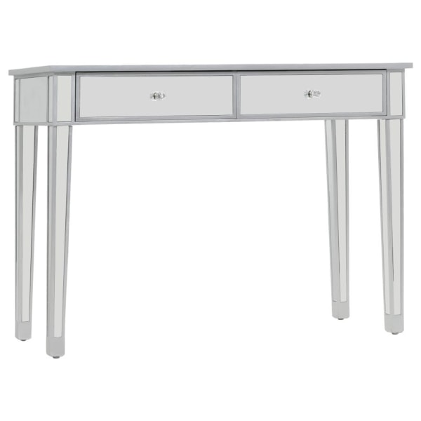 vidaXL Konsolbord spegel MDF och glas 106,5x38x76,5 cm Silver