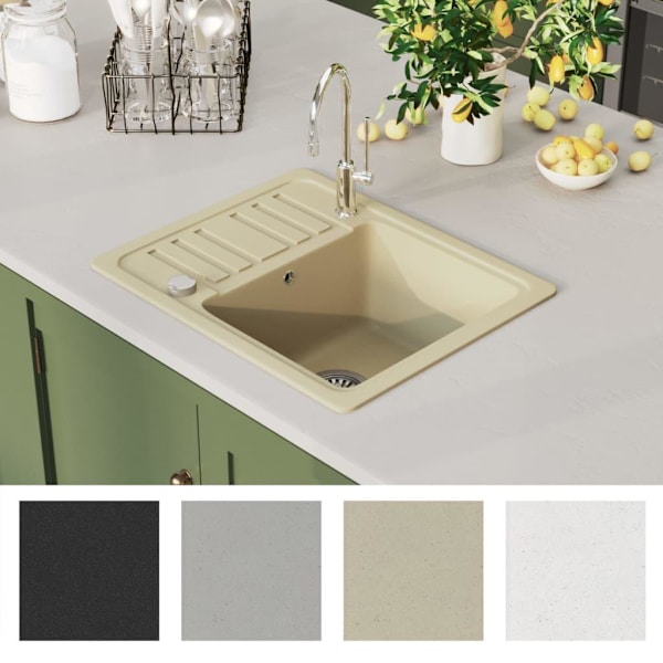 vidaXL Diskho granit enkel beige Beige